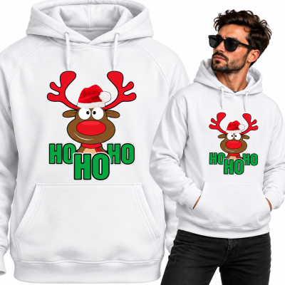BLUZA Z KAPTUREM ŚWIĄTECZNA  HO HO HO